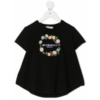 Givenchy Kids Camiseta com estampa de logo - Preto