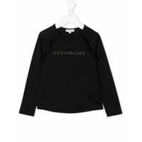 Givenchy Kids Camiseta com logo bordado - Preto