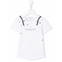 Givenchy Kids Camiseta com logo contrastante - Branco