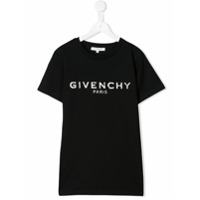 Givenchy Kids Camiseta com logo contrastante - Preto
