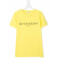 Givenchy Kids Camiseta de algodão com estampa de logo - Amarelo