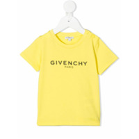 Givenchy Kids Camiseta de algodão com estampa de logo - Amarelo