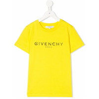 Givenchy Kids Camiseta de mangas curtas com logo - Amarelo