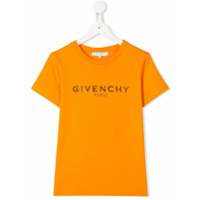 Givenchy Kids Camiseta de mangas curtas com logo - Laranja