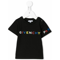 Givenchy Kids Camiseta decote arredondado com estampa de logo - Preto