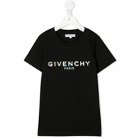 Givenchy Kids Camiseta decote careca com estampa de logo - Preto