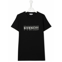 Givenchy Kids Camiseta decote careca com estampa de logo - Preto