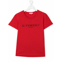 Givenchy Kids Camiseta decote careca com estampa de logo - Vermelho