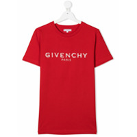 Givenchy Kids Camiseta decote careca com estampa de logo - Vermelho