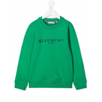 Givenchy Kids Camiseta decote careca com logo - Verde