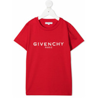 Givenchy Kids Camiseta decote careca com logo - Vermelho