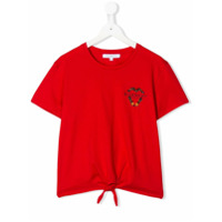 Givenchy Kids Camiseta mangas curtas com detalhe de nó - Vermelho