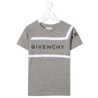 Givenchy Kids Camiseta mangas curtas com estampa de logo - Cinza