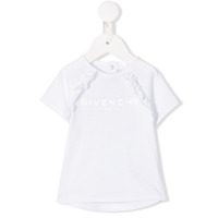 Givenchy Kids Camiseta mangas curtas com logo babado - Branco