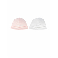 Givenchy Kids Conjunto 2 gorros com estampa de logo - Branco