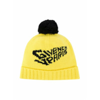 Givenchy Kids Gorro com estampa de logo - Amarelo