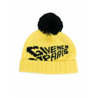 Givenchy Kids Gorro de lã e tricô com logo - Amarelo