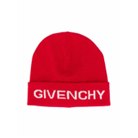 Givenchy Kids Gorro de tricô com logo - Vermelho