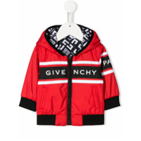 Givenchy Kids Jaqueta com logo e capuz - Vermelho