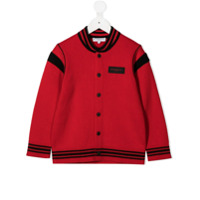 Givenchy Kids logo patch cardigan - Vermelho