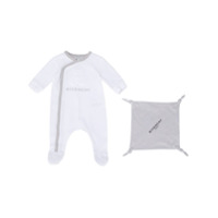 Givenchy Kids Macacão com bordado de logo e abotoamento - Branco