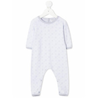 Givenchy Kids Macacão com estampa de logo corrido - Azul