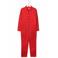 Givenchy Kids Macacão com estampa floral - Vermelho