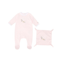 Givenchy Kids Macacão de bebê com logo e estampa floral - Rosa