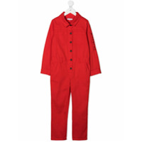 Givenchy Kids Macacão mangas longas com logo - Vermelho