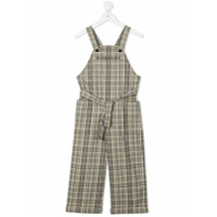 Givenchy Kids Macacão xadrez com cinto - Neutro