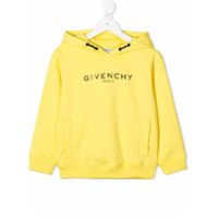 Givenchy Kids Moletom com capuz e logo bordado - Amarelo