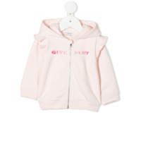 Givenchy Kids Moletom com capuz e logo bordado - Rosa