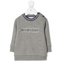 Givenchy Kids Moletom com estampa de logo - Cinza