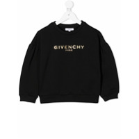 Givenchy Kids Moletom com estampa de logo - Preto