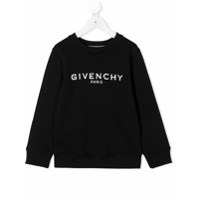 Givenchy Kids Moletom com estampa de logo - Preto