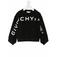 Givenchy Kids Moletom com estampa de logo - Preto