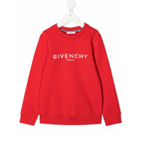 Givenchy Kids Moletom com estampa de logo - Vermelho