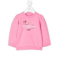 Givenchy Kids Moletom com estampa floral e logo - Rosa