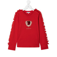Givenchy Kids Moletom com logo bordado - Vermelho