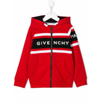 Givenchy Kids Moletom de jersey com logo e capuz - Vermelho