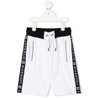 Givenchy Kids Short com listras e cós elástico - Branco