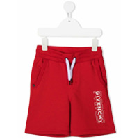 Givenchy Kids Short com logo e ajuste no cós - Vermelho