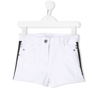 Givenchy Kids Short jeans slim com logo - Branco