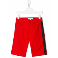 Givenchy Kids Short jeans slim com logo - Vermelho