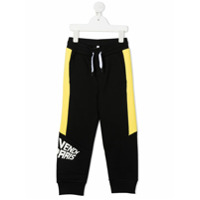 Givenchy Kids stylized logo track pants - Preto