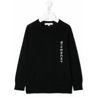 Givenchy Kids Suéter com estampa de logo - Preto