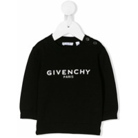 Givenchy Kids Suéter com estampa de logo - Preto