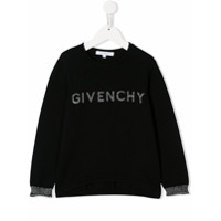 Givenchy Kids Suéter de tricô jacquard - Preto