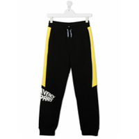 Givenchy Kids TEEN stylized logo track pants - Preto