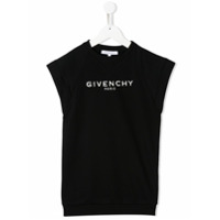 Givenchy Kids Vestido com estampa de logo - Preto